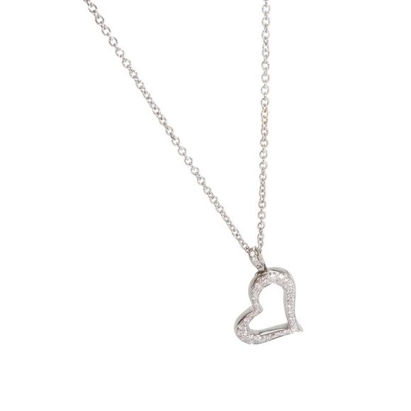 Piaget Diamond Heart Necklace in 18K White Gold 0.24 CTW - Picture 4 of 8